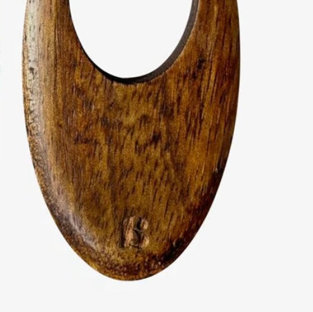 Lola wood earring Silver