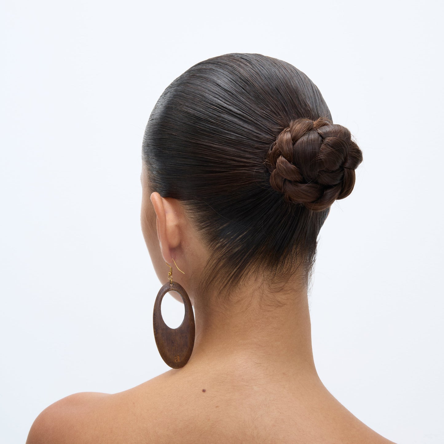 Lola wood earring Silver